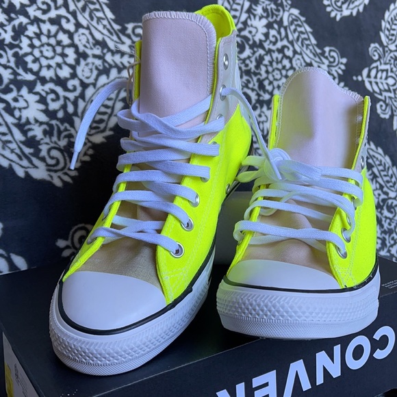 Converse Chuck Taylor All Star Hi Lemon Venom/White/Multi MEN`S - Picture 7 of 16